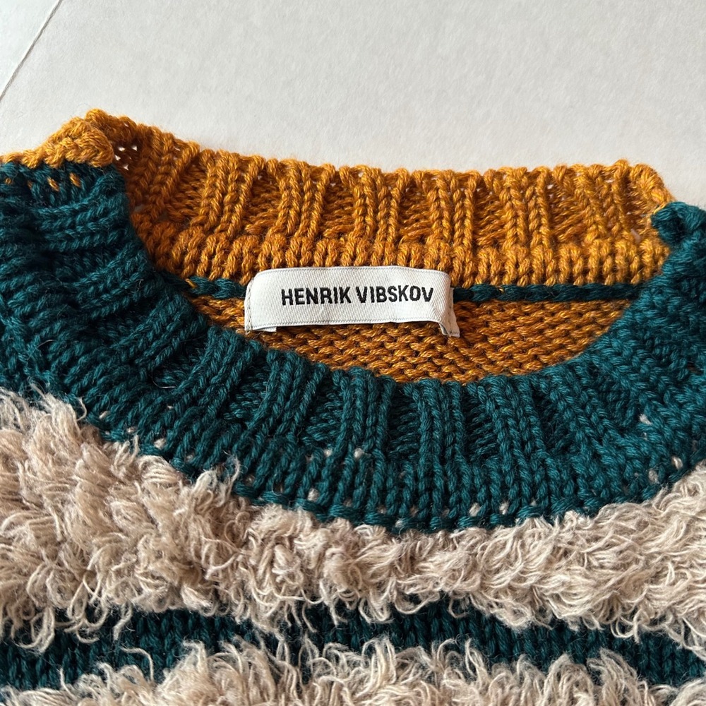 Henrik Vibskov Long Treat Vest Autumn Winter 2023 Striped Knit Size XS/S - Picture 3 of 9
